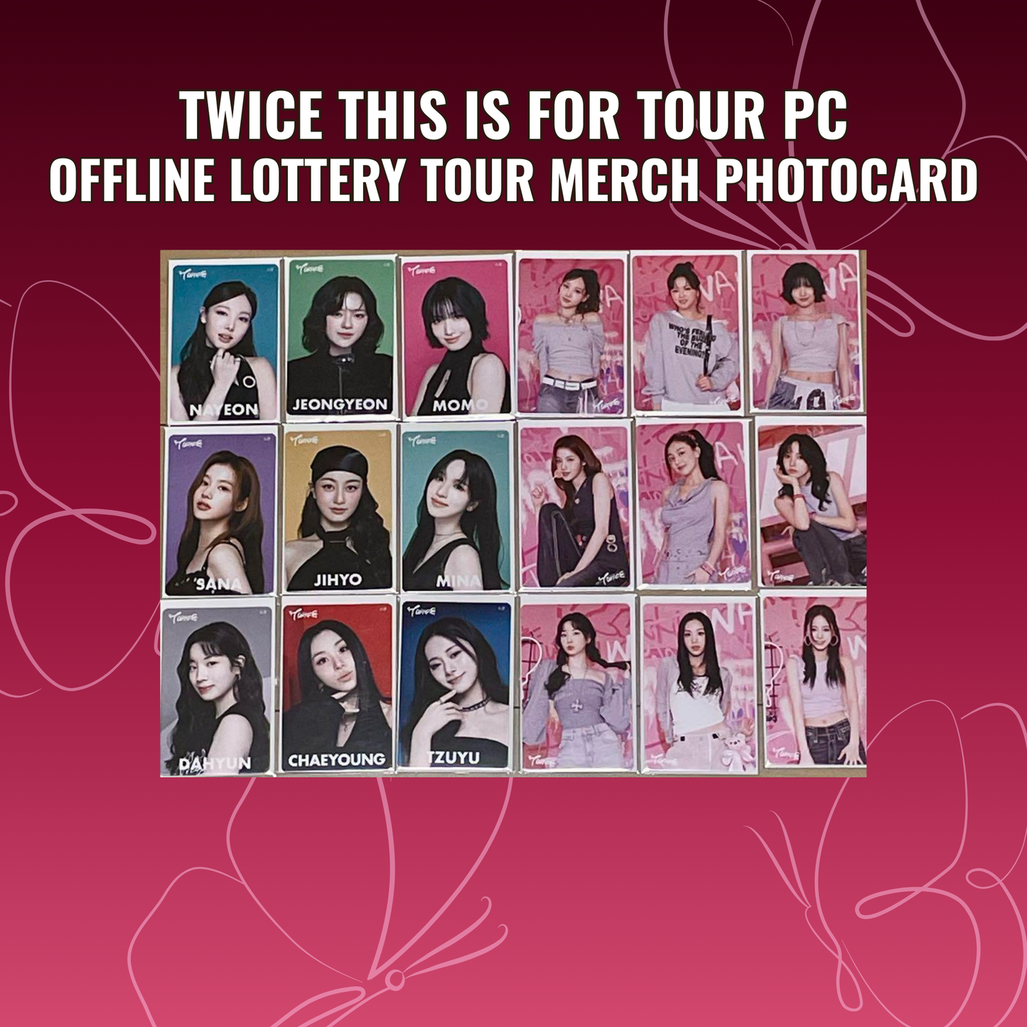 [ PC ] - TWICE -  TiF Japan Tour Merch Offline Lottery Photocard Set