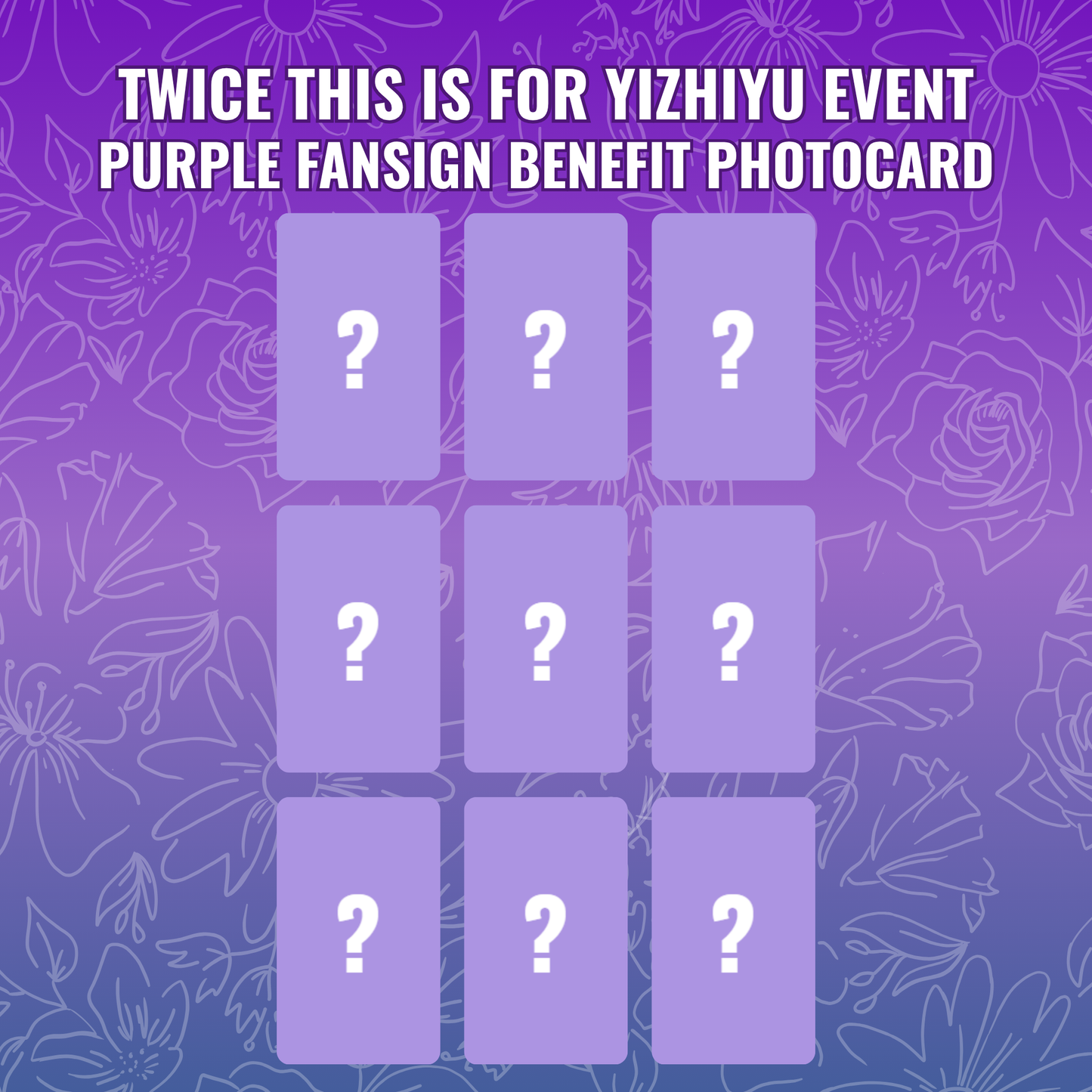 [ PC ] TWICE - Yizhiyu Purple Fansign Event Photocard