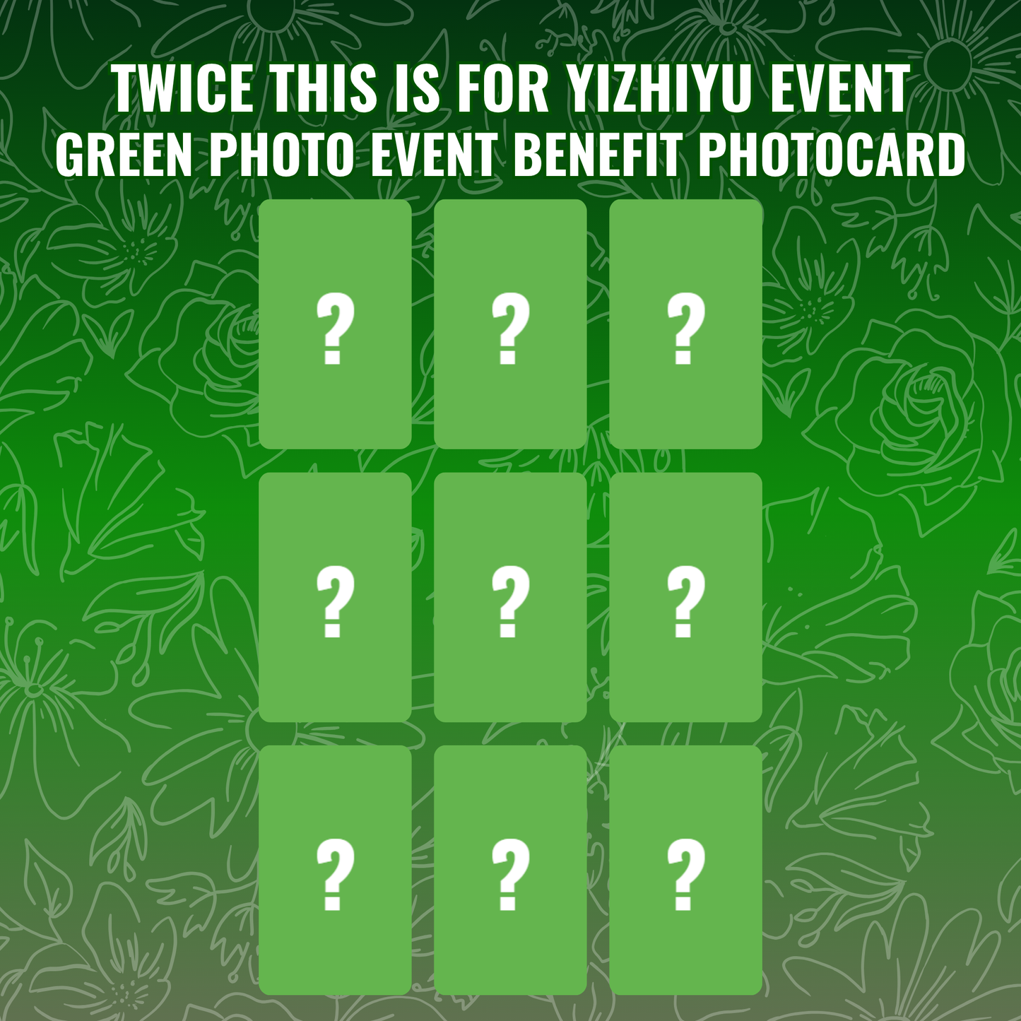 [ PC ] TWICE - Yizhiyu Green Fansign Event Photocard