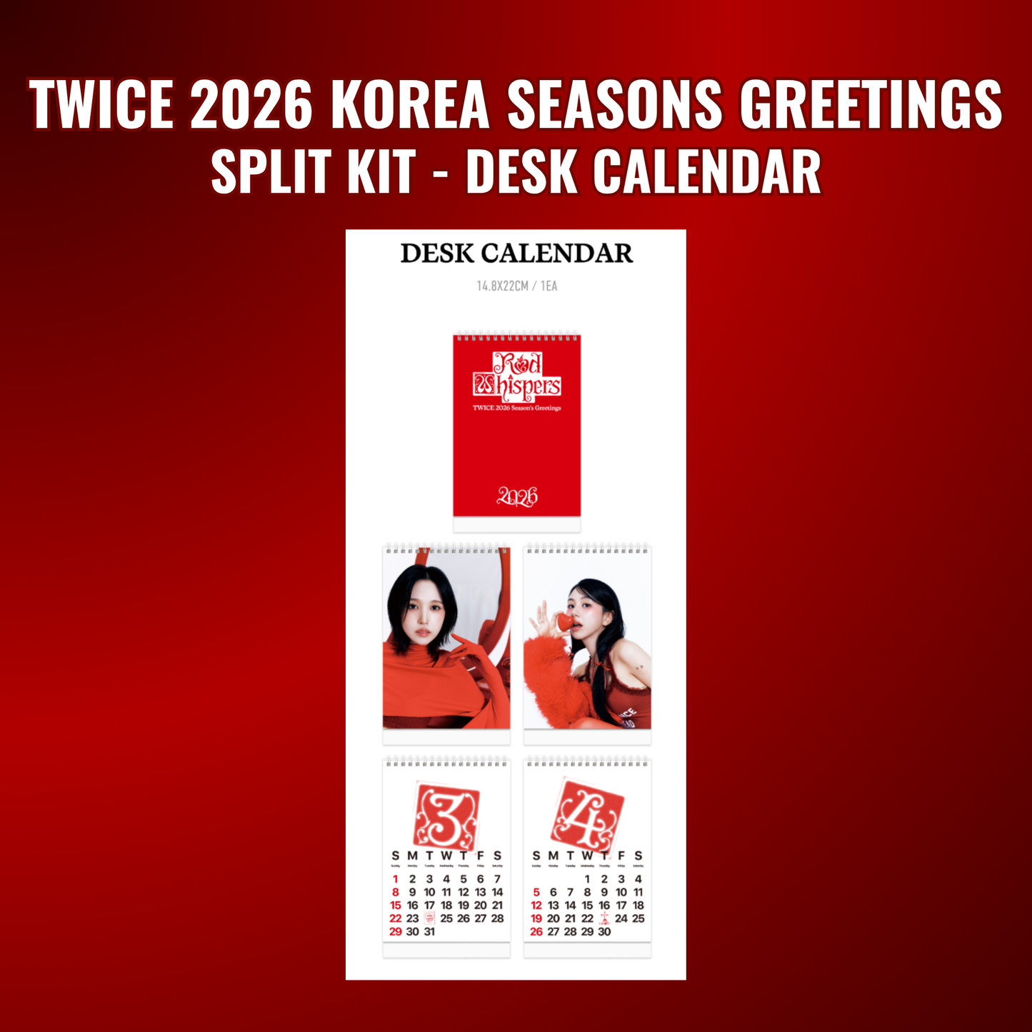 [ SEASONS GREETINGS ] - TWICE - Red Whispers 2026 Korea Season's Greetings